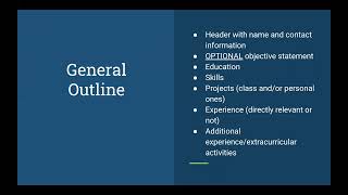 Creating a Technical Resume
