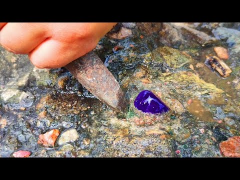 Gemstones, agates, crystals, gold mines. I found the perfect big purple