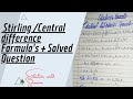 Interpolation Stirling's Formula | Central Difference Formula + Question #viral #numericalanalysis