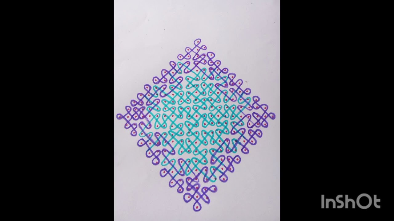 Big sikku kolam,sikki muggulu, Rangoli 