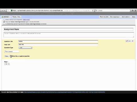 Google Form to Collect Assignments