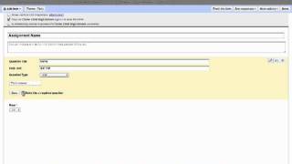 Google Form to Collect Assignments