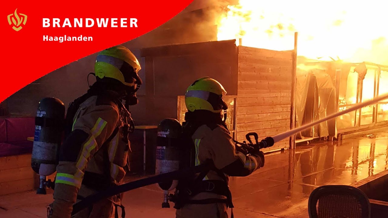 Brandweer Haaglanden - Grote brand strandtent Blue Lagoon (2018)