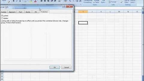 protecting formulas and cells in excel