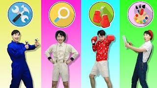 어린이 직업체험 직업놀이 경찰 요리사 소방관 도구를 찾아줘요! Wrong Superheroes Profession Puzzle - 슈슈토이 Shushu ToysReview