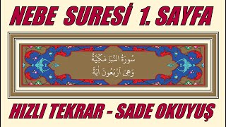 Nebe 1. Sayfa Hızlı Tekrar