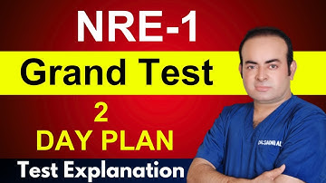 NRE-1 Grand Test Explanation | Last 2-Day Plan