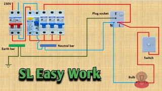 House Wiring Diagram - Plug Socket, Switch And Bulb Complete Circuit Diagram Electrical