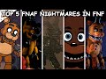 Top 5 FNAF Nightmares in FNF - Friday Night Funkin&#39;