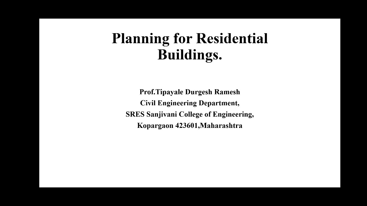 Functional Requirements Of Residential Buildings YouTube