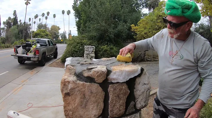 Pablo and The Man. DIY Building a  Stone Column