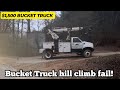 Bucket truck hill climb fail.  $1,500 super cheap equipment.