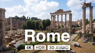Rome, Italy 🇮🇹 Explore Ancient City 🎬 4K Ultra HDR 🎧 3D Binaural Sound