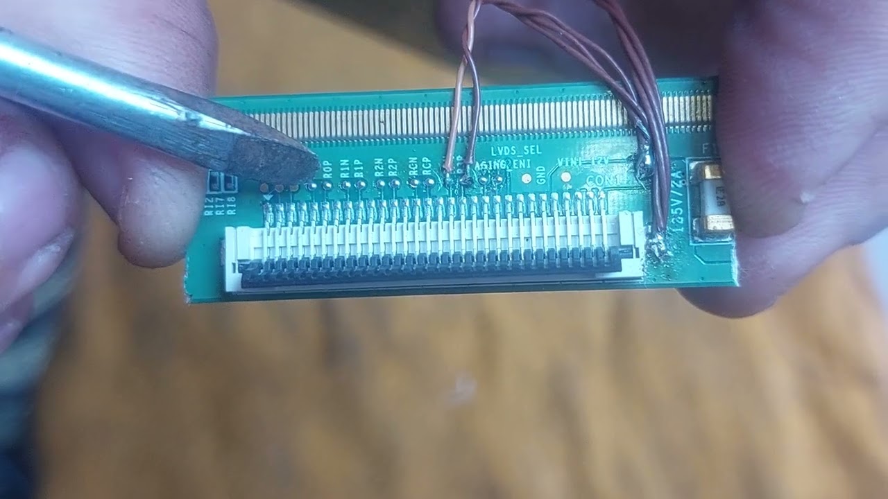 aprenda fazer o cabo lvds adaptador da LG para sansung 32