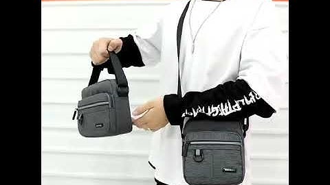 Túi đeo chéo nam mini vải canvas bền bỉ phong cách hàn quốc