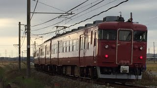 走り去る413系6両編成