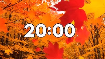 20 Minute Fall Countdown Timer - Autumn Leaves and Wind Ambience