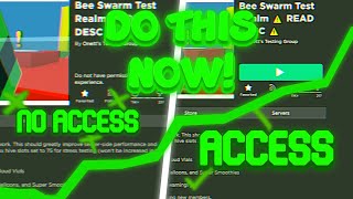 How To Get ACCESS To The Test Realm | Bee Swarm Simulator