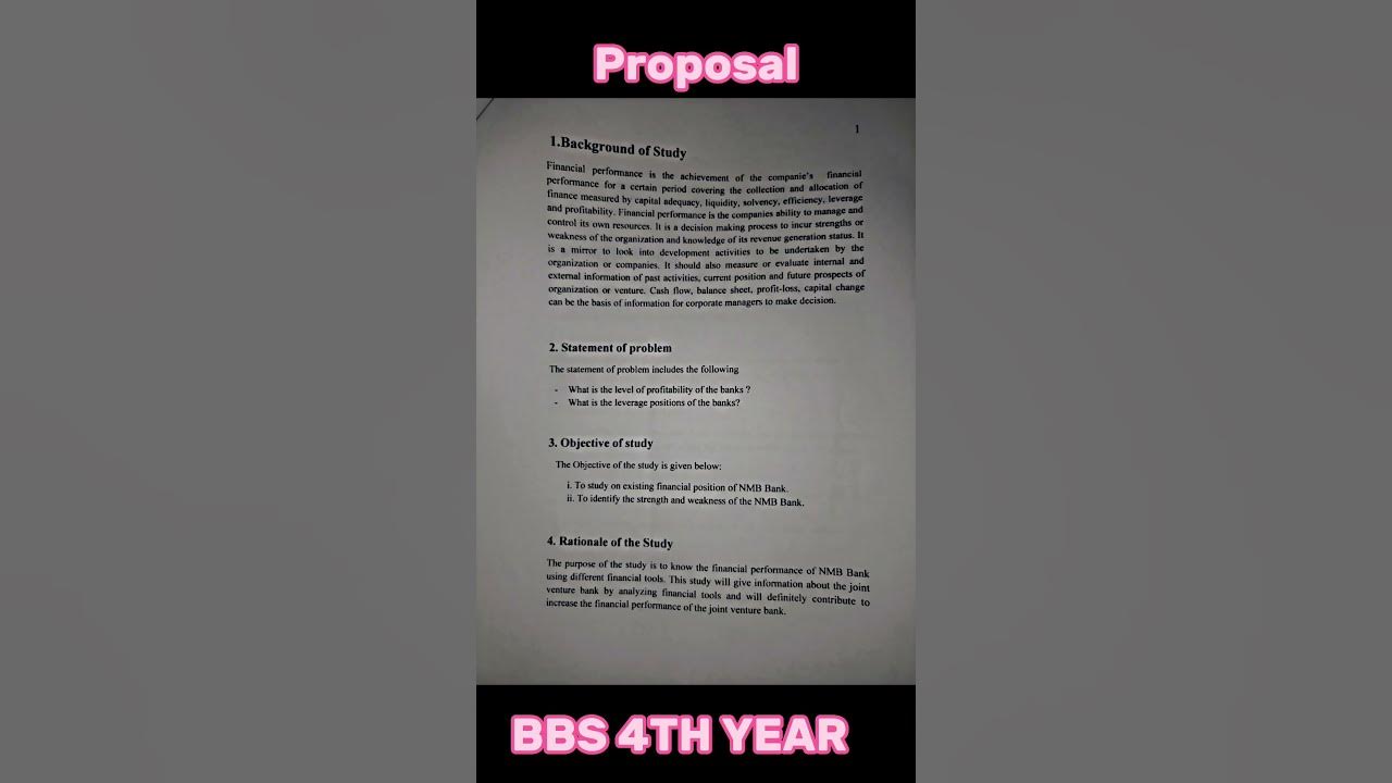 research proposal for bbs 4th year