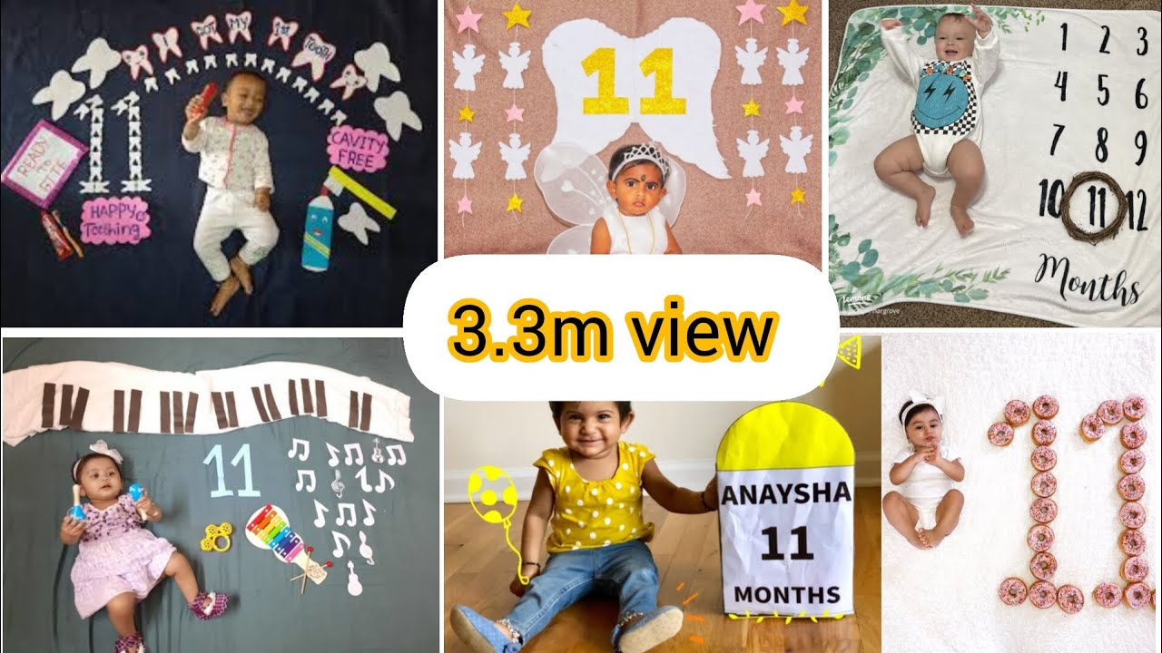 11th Month Baby Photoshoot Ideas at Home || Monthly Baby Photography Ideas||New Born Baby