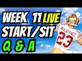 WEEK 11 LIVE Start / Sit + Rankings + News n Stuff | Fantasy Football 2024