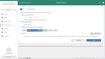 How to Create and Edit Automatic Arming Reminders in Alarm.com