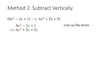 Subtracting Polynomials