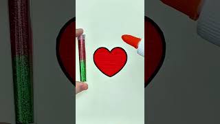 Create a Colorful Glitter Heart! 💖🎨 Perfect for Kids to Color