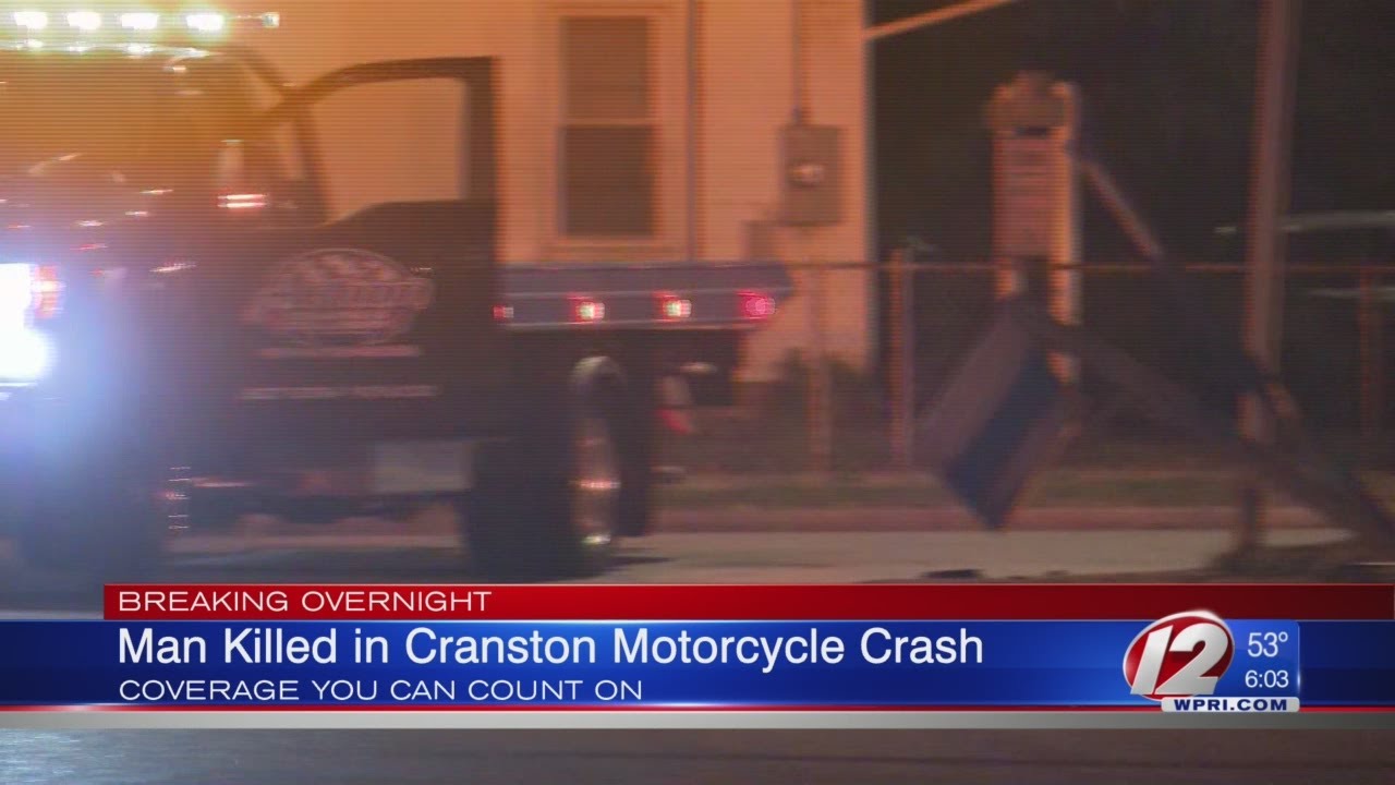 Cranston Police: Man dies after motorcycle crash - YouTube