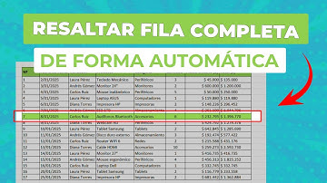 Resalta la fila activa en Excel con este truco en SEGUNDOS