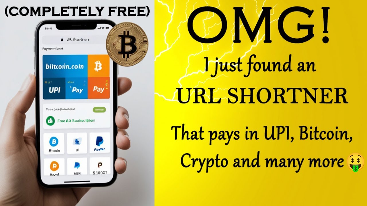 OMG! This 100% FREE URL Shortener Pays in UPI, Bitcoin, Crypto, PayPal & Many More (NO SUBSCRIPTION)
