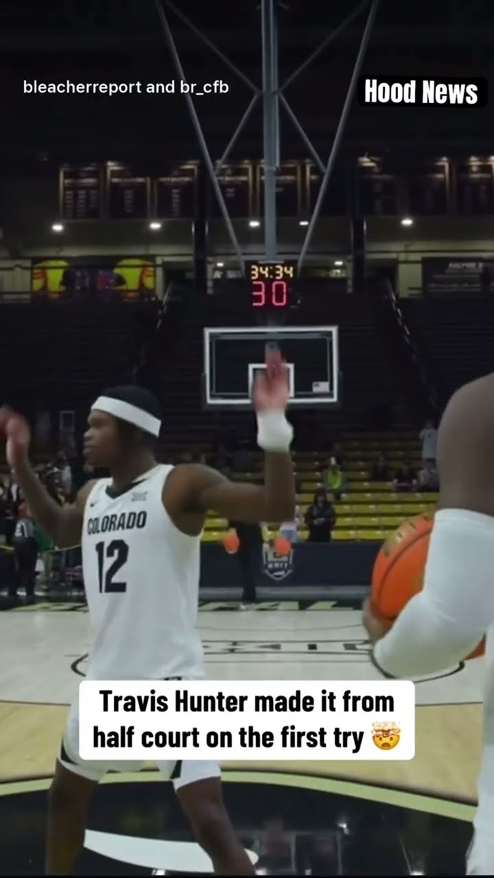 He made it from half court #hoodnews #travishunter #colorado #basketball #sports #bball #omg #how