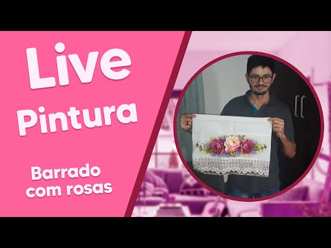 LIVE de Pintura com Fabio Marques - Barrado com rosas