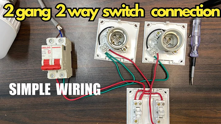How To Control Two Bulbs with Two Separate Switches || 2 gang 2 way switch Wiring diagram ​⁠