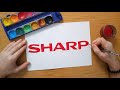 How to draw the SHARP logo - シャープのロゴの描き方