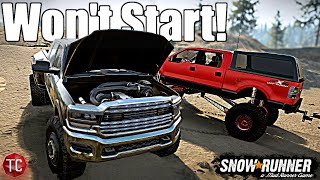 SnowRunner: Cummins won&#39;t START!? Wilderness REPAIR! Small Town RP Part 15