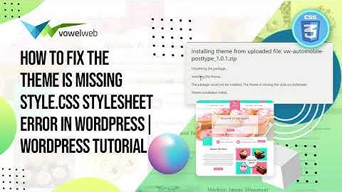 How To Fix The Theme Is Missing style.css Stylesheet Error In WordPress| WordPress Tutorial
