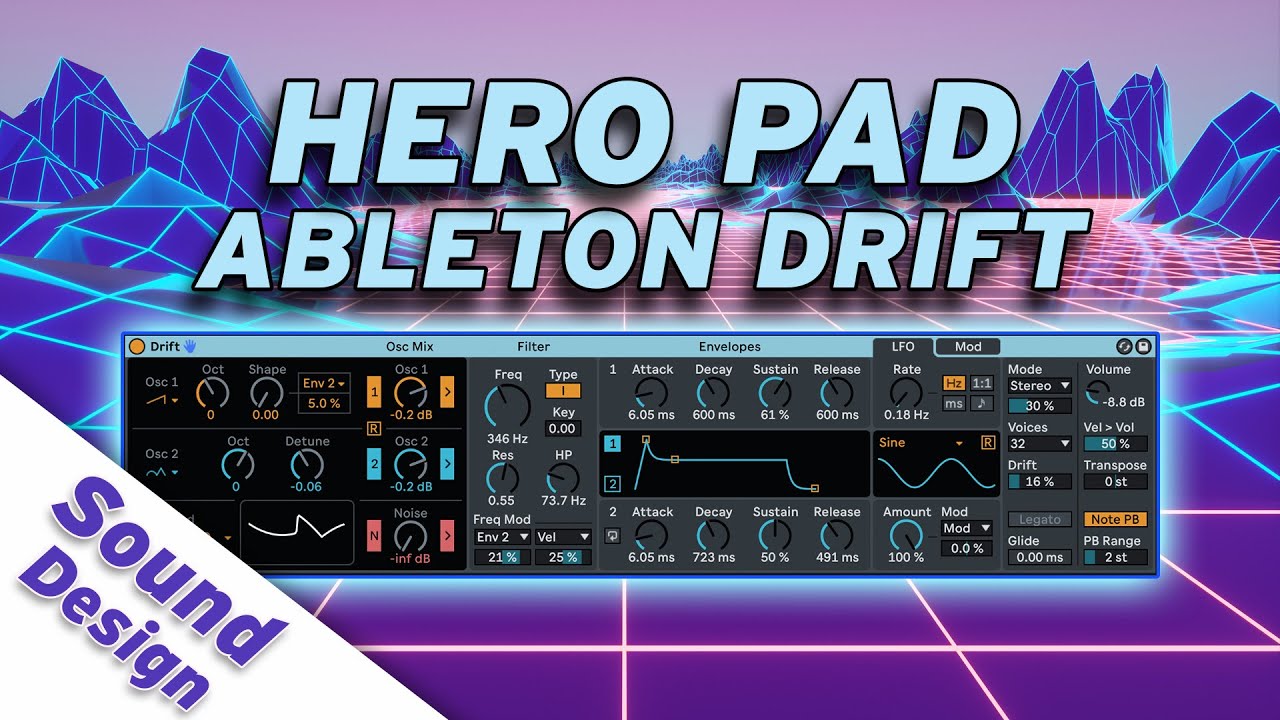 Synth-pop Pad Sound Design in Ableton Drift+ Free download - YouTube