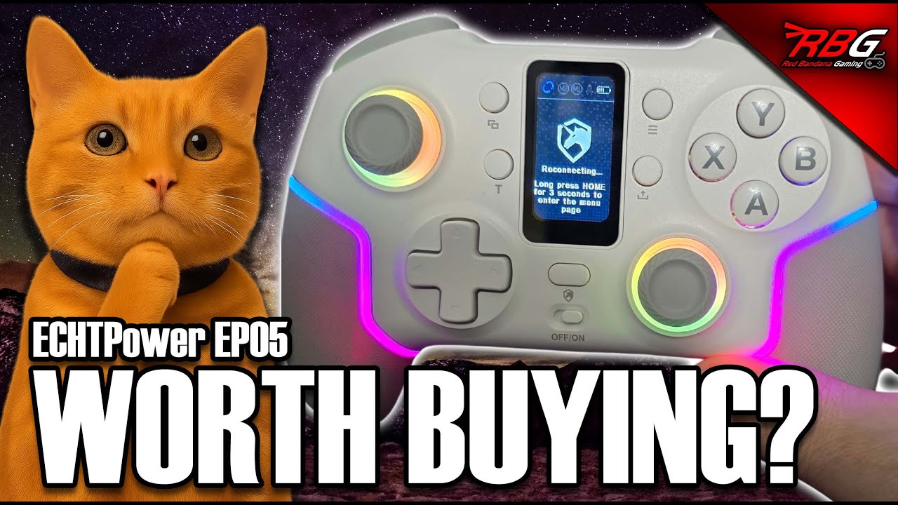 New ECHTPower EP05 Phantom Gamepad Unboxing & Review – TFT Screen, Hall-Effect Sticks, RGB Glow!