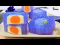 蝶豆蓝花燕菜月饼食谱|天然星空紫蓝色|蛋黄果冻|Butterfly Blue Pea Flower Jelly Mooncake Recipe|Natural|Egg Yolk Jelly