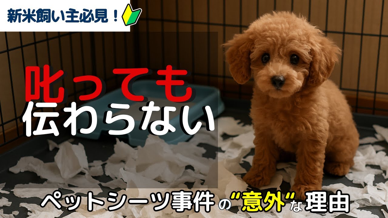 「また破られた…」叱っても直らない理由｜ペットシーツに隠された3つのサインと今日からできる対策