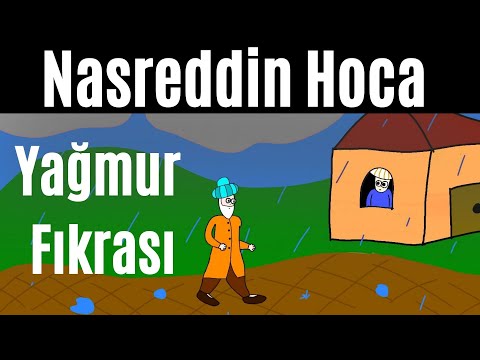 Nasrettin Hoca fıkraları | YAĞMUR FIKRASI | Sesli yazılı komik eğlenceli Nasreddin Hoca fıkrası