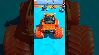 💥 Monster Truck Mega Ramp Madness | Extreme Stunts & Insane Crashes 🔥 Mega Ramp #shorts #gta