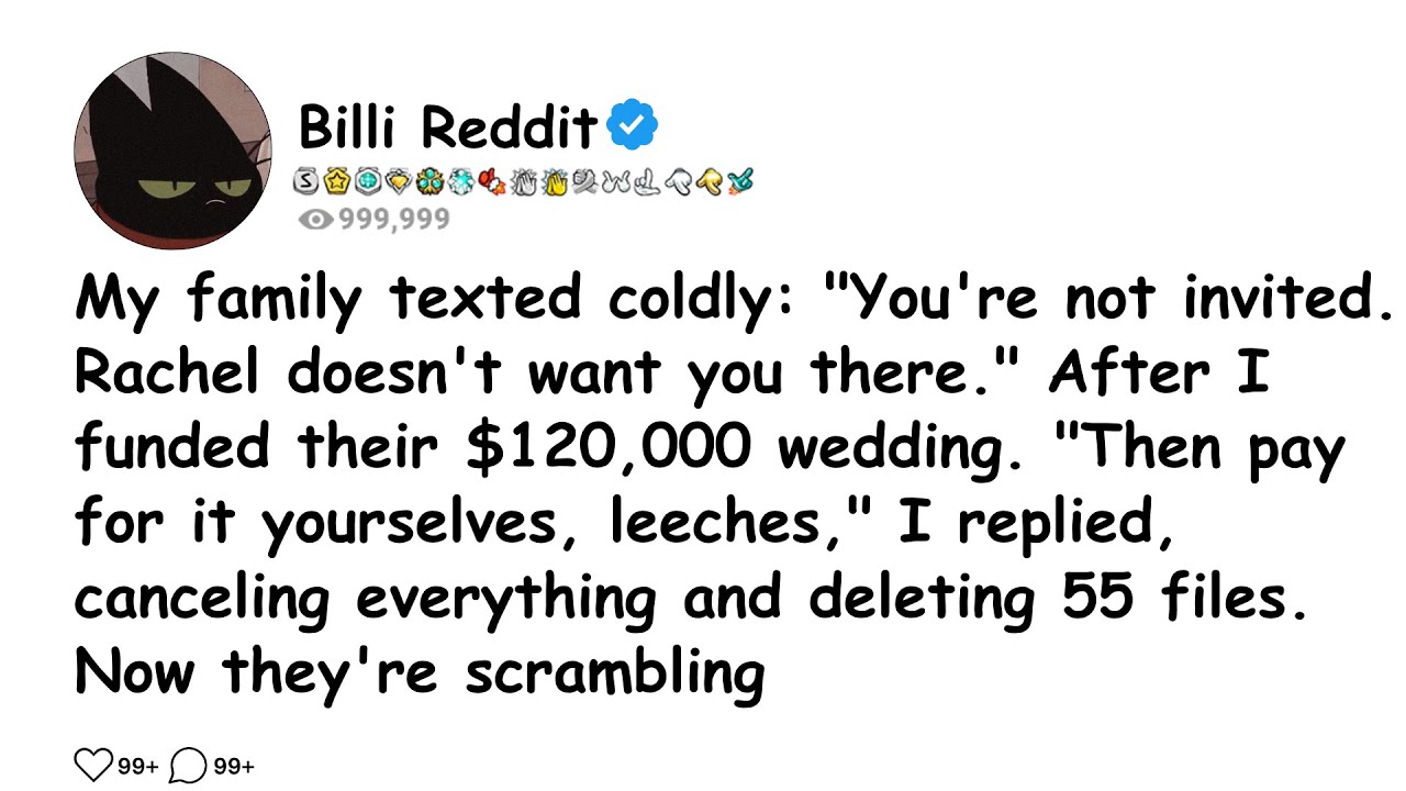 My family texted coldly: 