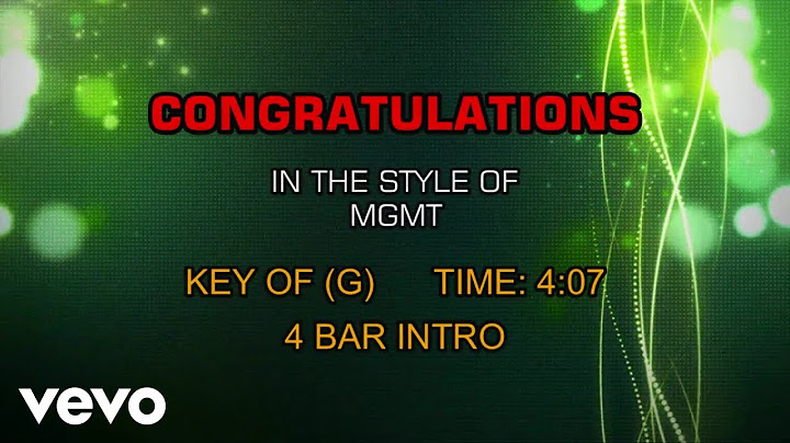 Congratulations Karaoke version - Karaoke performance video thumbnail