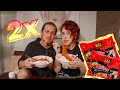 MEXICANOS prueban los NOODLES más PICOSOS del mundo 🌶 SPICY FIRE CHALLENGE 🌶 SAMYANG 2x