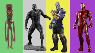 Siren Head Cartoon 🆚 Thanos 🆚 Ironman 🆚 Black Panther 🎼 Very Good Very Well...