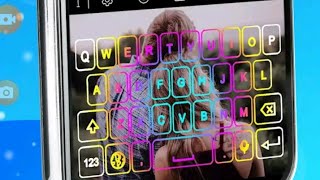photo in keyboard. Neon Led Keyboard app. screenshot 5