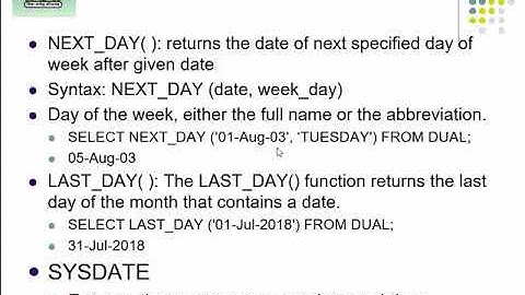 SQL Built in functions part-2