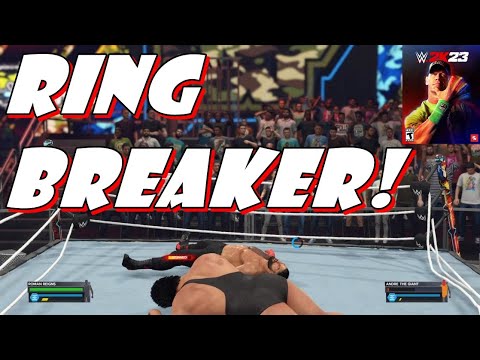 WWE 2K23 - How To Break The Ring! (How To Break The Ring In WWE 2K23) | WWE 2K23 OMG Ring Breaker